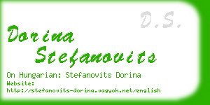 dorina stefanovits business card